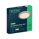 30W/60W/30W(6000Lm) LED dekoratīvs griestu gaismeklis, V-TAC VT-85030-DB, SMD, IP20, IK03, tumši brūns, Ø495x67,6mm, 220–240V, 120°, tālvadības pults, dimmējams, 2 gadu garantija, CCT 3000K/4000K/6500K