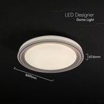 30W/60W/30W(6000Lm) LED dekoratīvs griestu gaismeklis, V-TAC VT-85030-DB, SMD, IP20, IK03, tumši brūns, Ø495x67,6mm, 220–240V, 120°, tālvadības pults, dimmējams, 2 gadu garantija, CCT 3000K/4000K/6500K