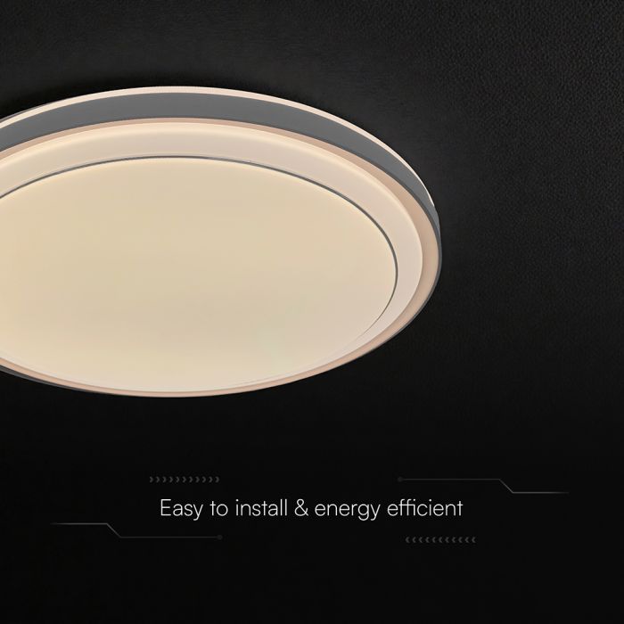 30W/60W/30W LED kupolveida gaismeklis, V-TAC, dimmējams, ar tālvadības pulti, brūnā krāsā, IP20, 3IN1