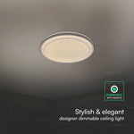 30W/60W/30W LED kupolveida gaismeklis, V-TAC, dimmējams, ar tālvadības pulti, brūnā krāsā, IP20, 3IN1