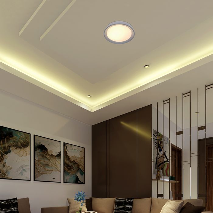 30W/60W/30W(6000Lm) LED dekoratīvs griestu gaismeklis, V-TAC VT-85031, SMD, IP20, IK03, melns, Ø480x57,6mm, 220–240V, 120°, tālvadības pults, dimmējams, 2 gadu garantija, CCT 3000K/4000K/6500K