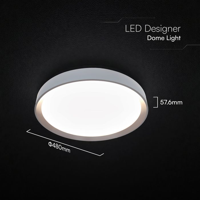 30W/60W/30W(6000Lm) LED dekoratīvs griestu gaismeklis, V-TAC VT-85031-DB, DX43, SMD, IP20, tumši brūns, Ø480x57,6mm, 220–240V, 120°, tālvadība, dimmējams, 2 gadu garantija, CCT 3000K/4000K/6000K