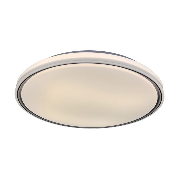 60W(6000Lm) LED dizaina griestu gaismeklis, V-TAC VT-85033, SMD, IP20, melns, Ø495x72,2mm, 220–240V, 120°, tālvadība līdz 5m, dimmējams, 2 gadu garantija, regulējama gaisma 3000K/4000K/6500K
