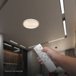 30W/60W/30W(6000Lm) LED dizaina griestu gaismeklis, V-TAC VT-85033, SMD, IP20, balts/brūns, Ø495x72,2mm, 220–240V, 120°, tālvadība līdz 5m, dimmējams, 2 gadu garantija, CCT 3000K/4000K/6500K