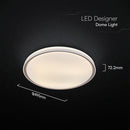 30W/60W/30W(6000Lm) LED dizaina griestu gaismeklis, V-TAC VT-85033, SMD, IP20, balts/brūns, Ø495x72,2mm, 220–240V, 120°, tālvadība līdz 5m, dimmējams, 2 gadu garantija, CCT 3000K/4000K/6500K