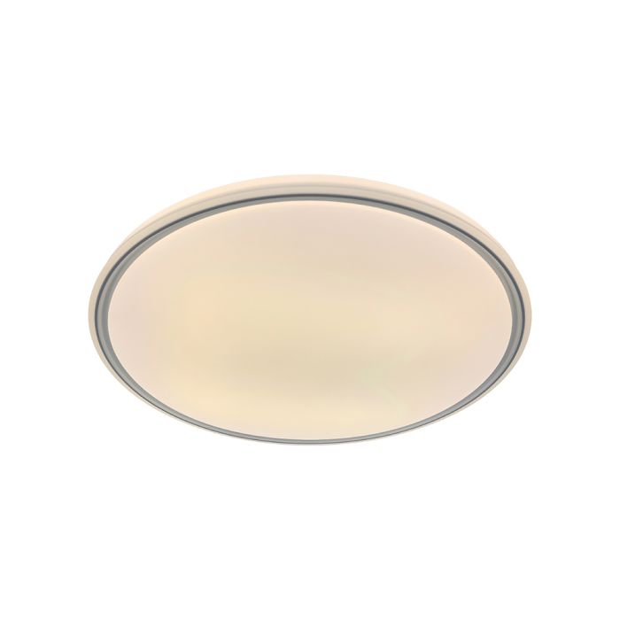 30W/60W/30W(6000Lm) LED dizaina griestu gaismeklis, V-TAC VT-85033, SMD, IP20, IK03, balts/pelēks, Ø495x72,2mm, 220–240V, 120°, tālvadība līdz 5m, dimmējams, 2 gadu garantija, CCT 3000K/4000K/6500K