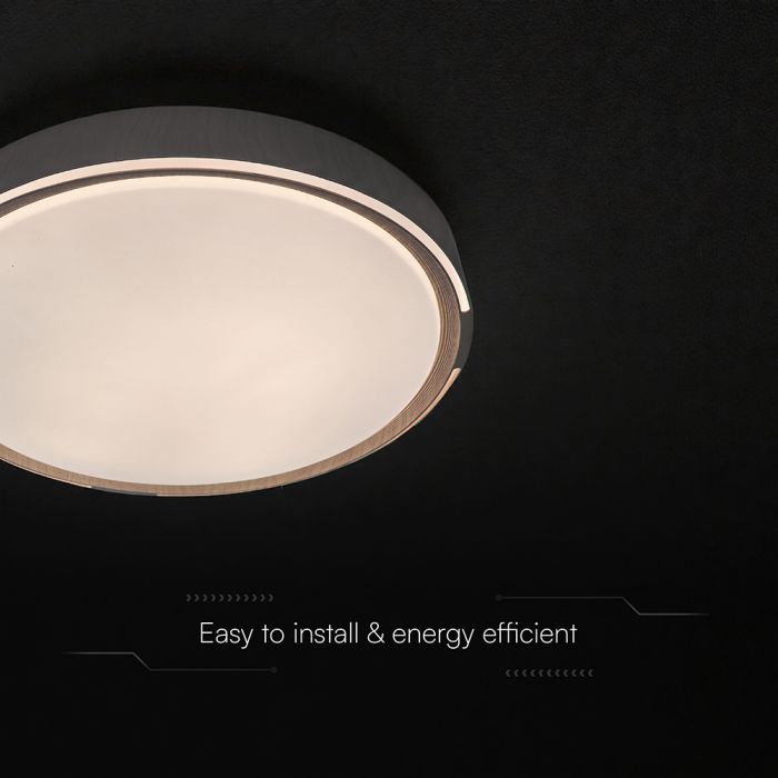 30W/60W/30W LED kupolveida gaismeklis, V-TAC, dimmējams, ar tālvadības pulti, IP20, 3IN1