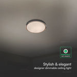 30W/60W/30W LED kupolveida gaismeklis, V-TAC, dimmējams, ar tālvadības pulti, IP20, 3IN1