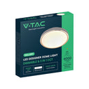 30W/60W/30W(6000Lm) LED dizaina griestu gaismeklis, V-TAC VT-85034, SMD, IP20, koka imitācija, Ø486x67,1mm, 220–240V, 120°, tālvadība līdz 5m, dimmējams, 2 gadu garantija, CCT 3000K/4000K/6500K