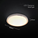 30W/60W/30W(6000Lm) LED dizaina griestu gaismeklis, V-TAC VT-85034, SMD, IP20, koka imitācija, Ø486x67,1mm, 220–240V, 120°, tālvadība līdz 5m, dimmējams, 2 gadu garantija, CCT 3000K/4000K/6500K