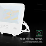 100W(13500Lm) 135LM/W LED CREE prožektors bez kustību sensora, V-TAC, IP65, garantija 6 gadi, balts korpuss, auksti balta gaisma 6500K