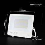 200W(27000Lm) 135LM/W LED CREE prožektors bez kustību sensora, V-TAC, IP65, garantija 6 gadi, balts korpuss, neitrāli balta gaisma 4000K