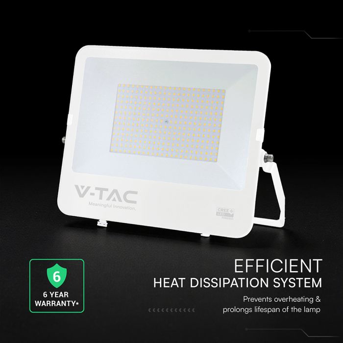 200W(27000Lm) LED  SMD-CREE Chip prožektors, IP65, IK05, V-TAC, balts, neitrāli balta gaisma 4000K