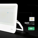 300W(40500Lm) LED prožektors, V-TAC VT-44003-W, CREE SMD, IP65, IK05, balts korpuss ar pelēku stiklu, 498x48x411,6mm, 220–240V, 115°, 135Lm/W, 1m kabelis, 6 gadu garantija, auksti balta gaisma 6500K