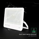 300W(40500Lm) LED prožektors, V-TAC VT-44003-W, CREE SMD, IP65, IK05, balts korpuss ar pelēku stiklu, 498x48x411,6mm, 220–240V, 115°, 135Lm/W, 1m kabelis, 6 gadu garantija, auksti balta gaisma 6500K