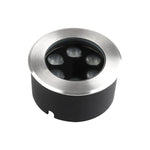 6W(387Lm) LED zemē iebūvējams gaismeklis, V-T AC,IP67, sudraba, silti balta gaisma 3000K