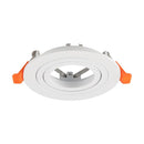 V-TAC VT-4204RD padziļināts apaļš regulējams GU10 gaismekļa ietvars, alumīnijs, balts, IP20, Ø92x26mm, montāžas atvere 80mm, 3 gadu garantija