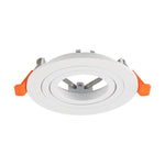 V-TAC VT-4204RD padziļināts apaļš regulējams GU10 gaismekļa ietvars, alumīnijs, balts, IP20, Ø92x26mm, montāžas atvere 80mm, 3 gadu garantija