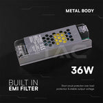 barošanas bloks slim 36W 24V 1.5A IP20