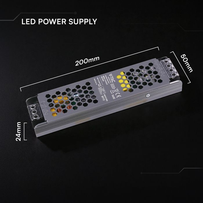 120W 5A 24V LED barošanas bloks, V-TAC, IP20, metāla