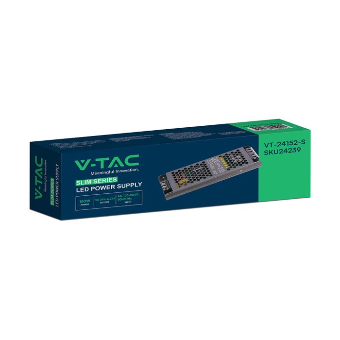 150 W LED Slim barošanas bloks 24 V 6,25 A IP20 V-TAC