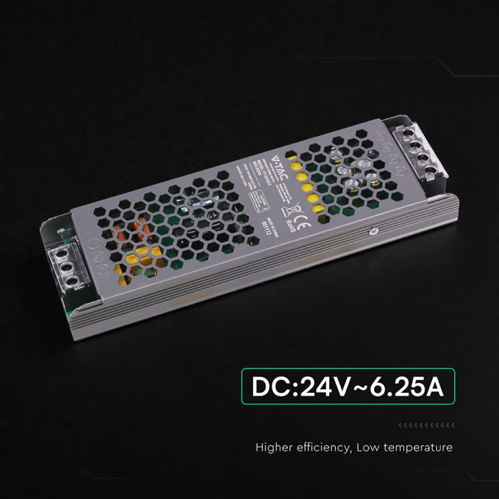 150 W LED Slim barošanas bloks 24 V 6,25 A IP20 V-TAC