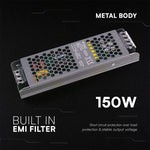 150 W LED Slim barošanas bloks 24 V 6,25 A IP20 V-TAC