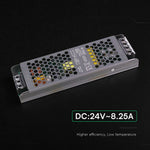 200W 8.25A 24V LED barošanas bloks, V-TAC, IP20,