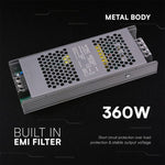 360 Вт Светодиодный тонкий блок питания 24 В 15 А IP20 V-TAC