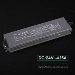 100W 4.15A 24V LED barošanas bloks, V-TAC, IP67, metāla
