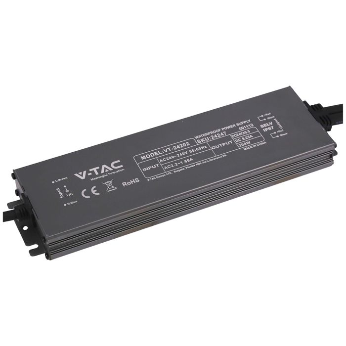 150W 6.25A 24V LED barošanas bloks, V-TAC, IP67, metāla (Copy)