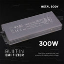 300W 12.5A 24V LED barošanas bloks, V-TAC, IP67, metāla