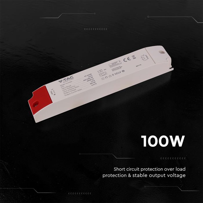 100W LED barošanas bloks plastmasas korpusā, 100 W, 24 V, 4,17 A, IP44