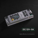 60W 5A 12V LED barošanas bloks, V-TAC, IP20, metāla