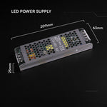 200W 16.5A 12V LED barošanas bloks, V-TAC, IP20, metāla