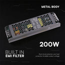 200W 16.5A 12V LED barošanas bloks, V-TAC, IP20, metāla