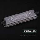 12V 36W LED barošanas bloks, V-TAC, IP67, metāla