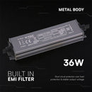 12V 36W LED barošanas bloks, V-TAC, IP67, metāla