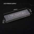 V-TAC VT-13100 100W LED barošanas bloks, 12V DC, 8,3A, 100–240V AC, IP67, metāla korpuss, 219x50x25mm, 2 gadu garantija