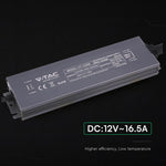 12V 16.5A 200W LED barošanas bloks, V-TAC, IP67, metāla