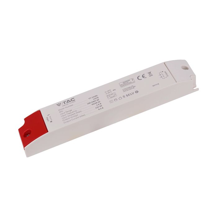 100W  LED barošanas bloks ar plastmasas korpusu, 100 W, 12 V, 8,3 A, IP44