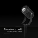 MAX 10W GU10 LED zemē spraužams gaismeklis, V-TAC, IP65, alumīnija, melns