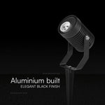 MAX 10W GU10 LED zemē spraužams gaismeklis, V-TAC, IP65, alumīnija, melns