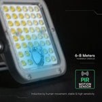 30W(4800Lm) LED solārais prožektors ar lustību sensoru, V-TAC, IP65, neitrāli balta/4000K un auksti balta 6400K gaisma