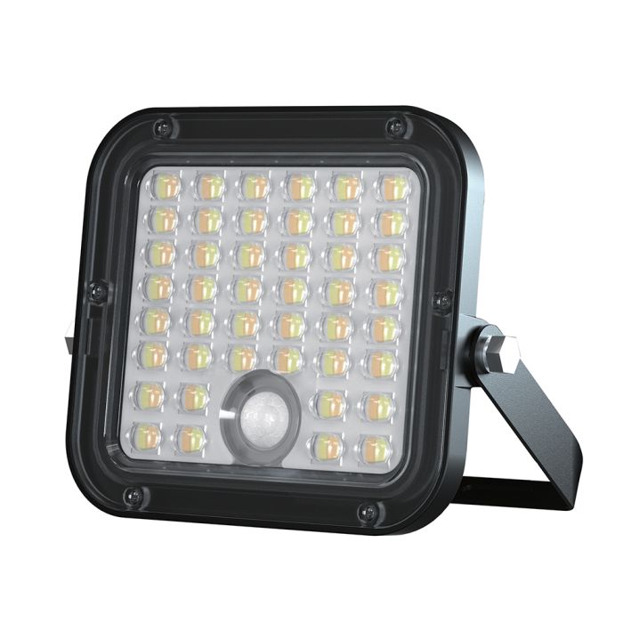 30W(4800Lm) LED solārais prožektors ar lustību sensoru, V-TAC, IP65, neitrāli balta/4000K un auksti balta 6400K gaisma