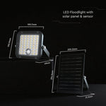 30W(4800Lm) LED solārais prožektors ar lustību sensoru, V-TAC, IP65, neitrāli balta/4000K un auksti balta 6400K gaisma