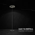 25W LED dekoratīvā grīdas lampa, V-TAC VT-84048, D250mm, melna, 3IN1