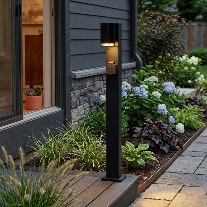 V-TAC Outdoor Bollard Light with GU10 Socket, 0.8 m, IP44, 16A/Max 3600W, IK06
