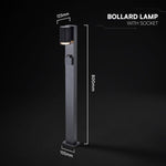 V-TAC Outdoor Bollard Light with GU10 Socket, 0.8 m, IP44, 16A/Max 3600W, IK06