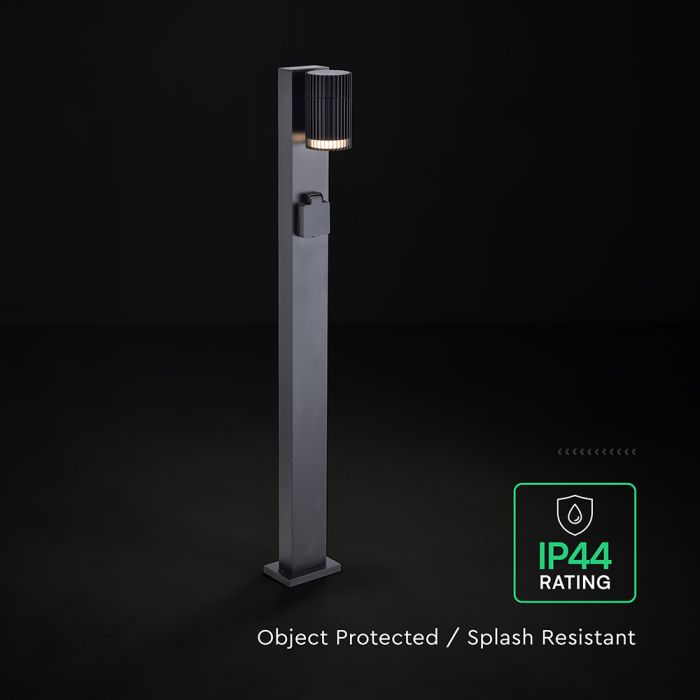 V-TAC Outdoor Bollard Light with GU10 Socket, 0.8 m, IP44, 16A/Max 3600W, IK06